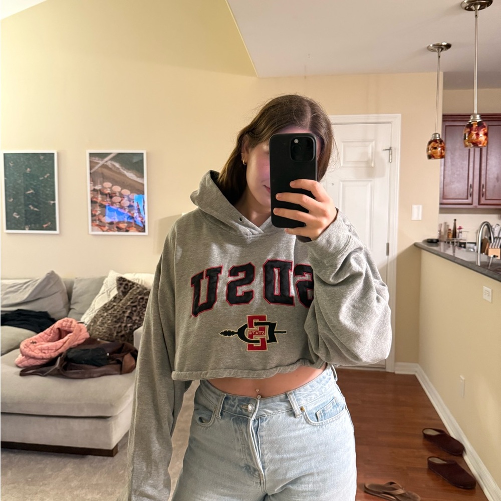 San Diego State University Cropped Hoodie